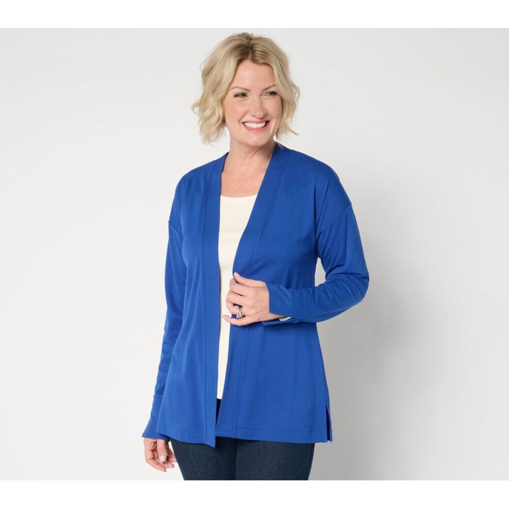 Splendid Women's Top Sweater Sz XS Go To Knit Open Front Cardigan Blue A673939